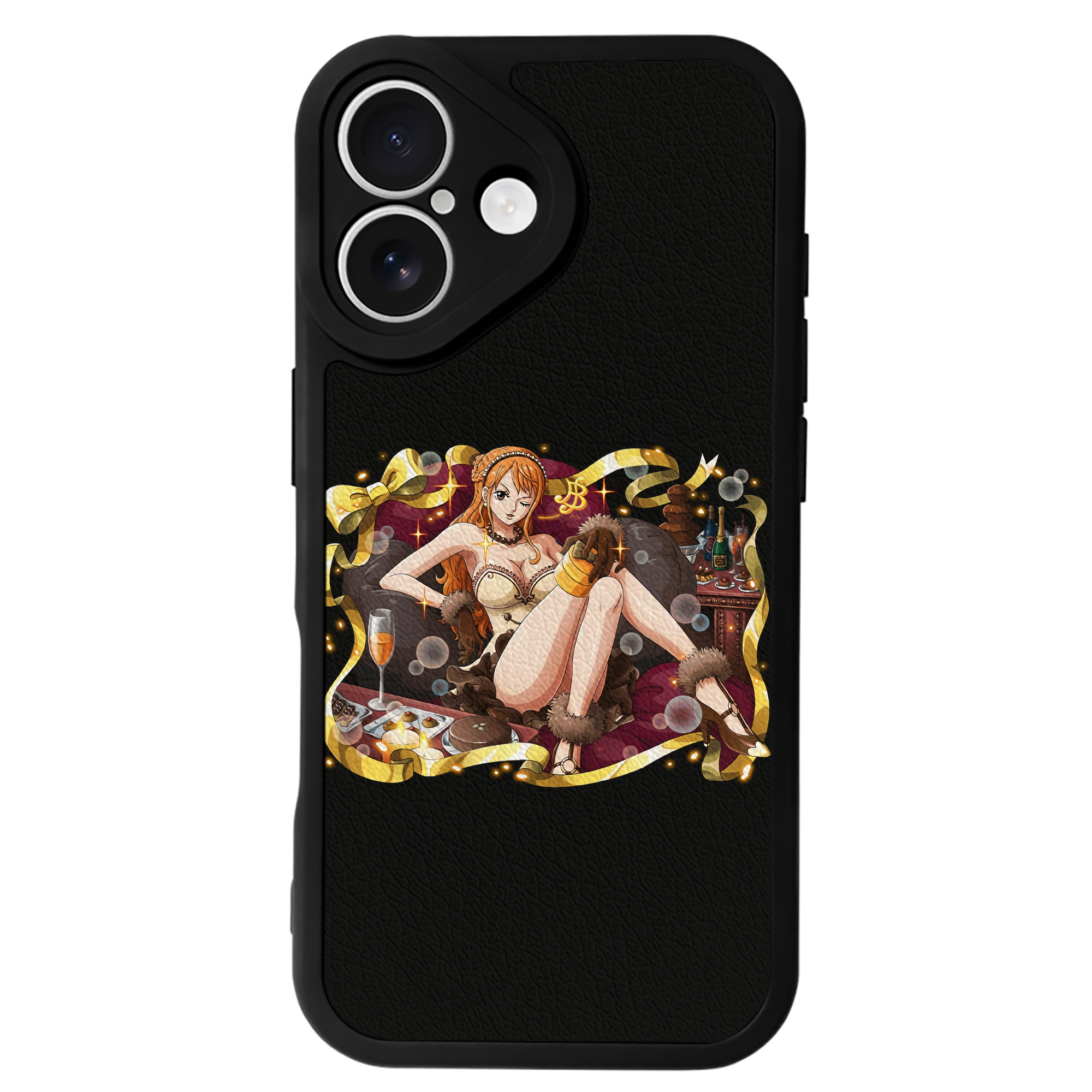 （画像用） ワンピース ナミ ONE PIECE Nami 【iPhone 16シリーズ対応】シリコンスマホケース（レザー調） 材質：シリコン